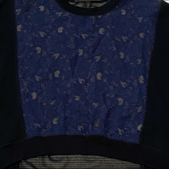 BCBGMAXAZRIA Lace Sheer Iza Long Sleeve Top Sz XS - Picture 6 of 15